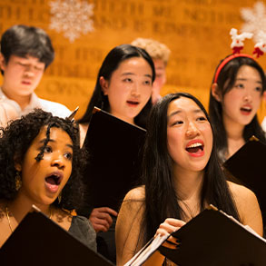 Photo of students singing in a choir. Read about Gifts by Will